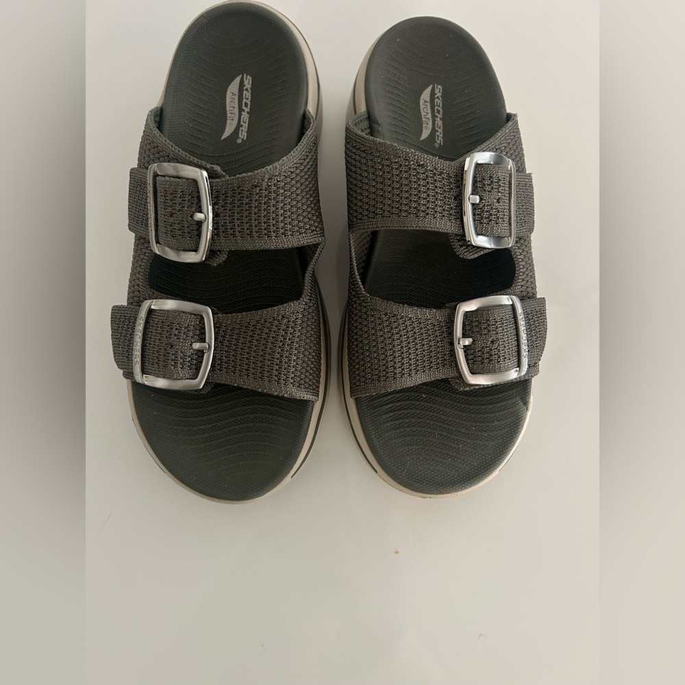 Skechers Knit Look Buckle Sandals